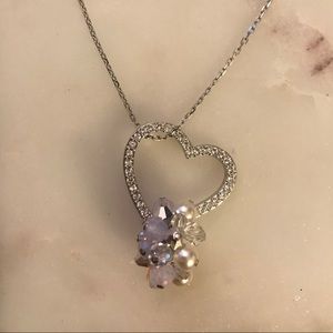 Swarovski Crystal Open heart necklace